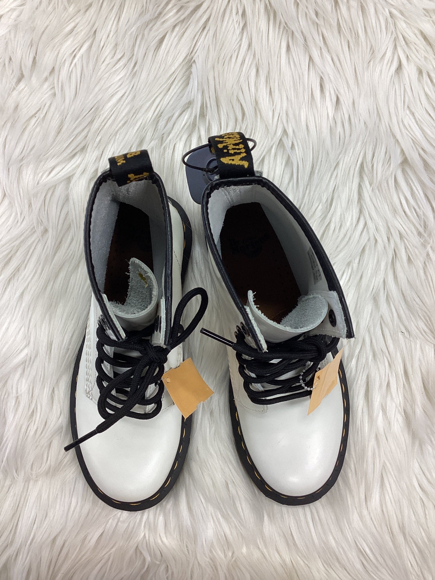 Boots Hiking By Dr Martens In White, Size:6