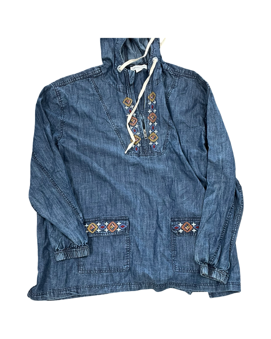 Top Ls By Coldwater Creek In Blue Denim, Size:2X
