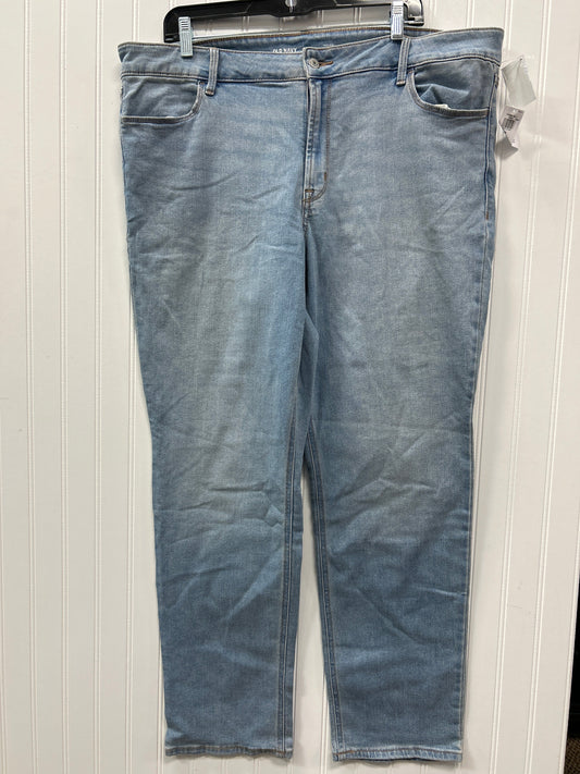 Jeans Straight By Old Navy In Blue Denim, Size:20