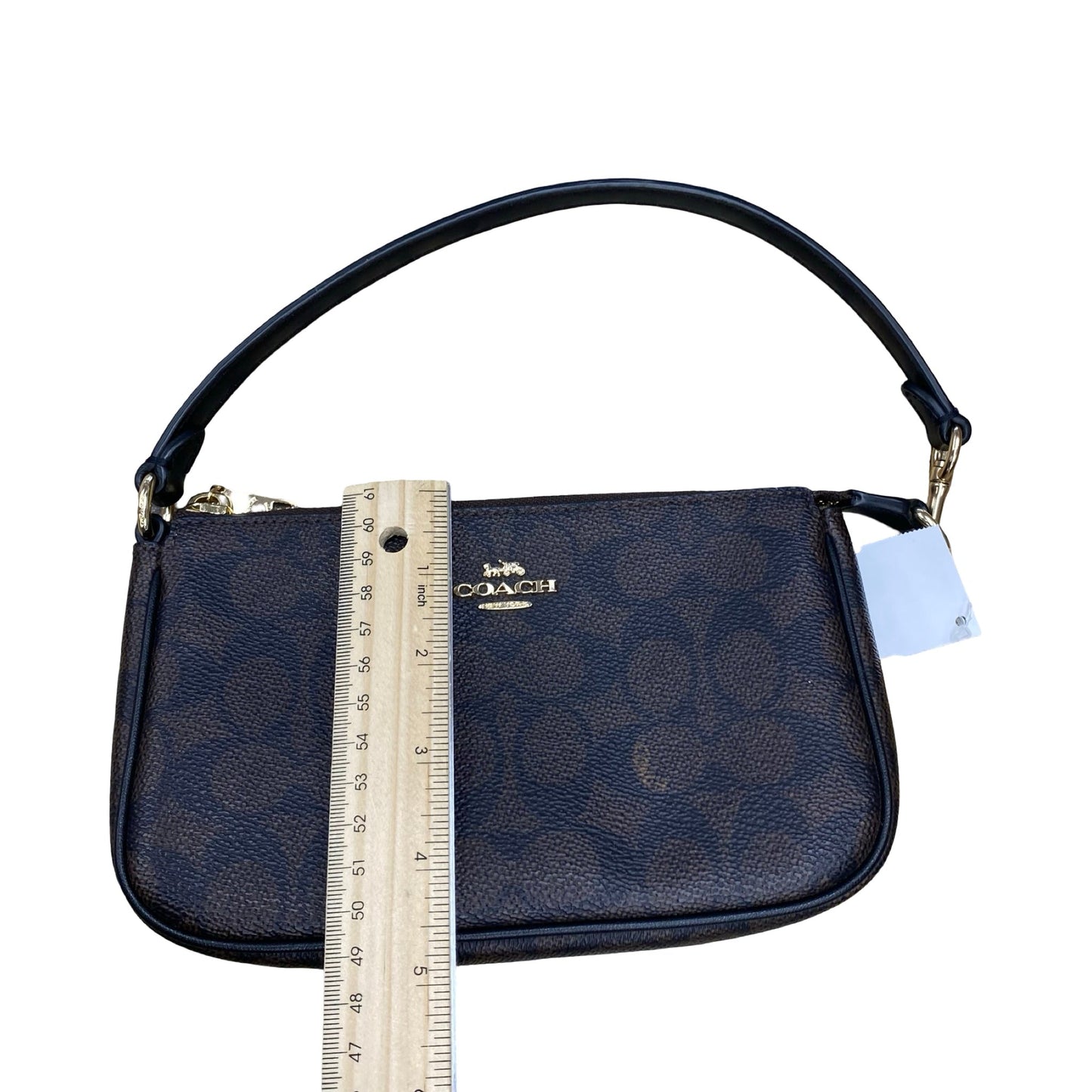 Handbag Designer By Coach In Brown, Size:Small