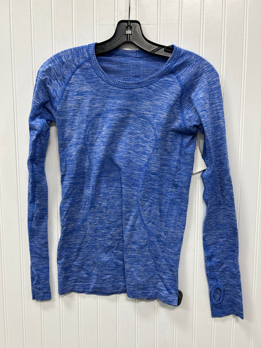 Athletic Top Ls Crewneck By Lululemon In Blue, Size:6