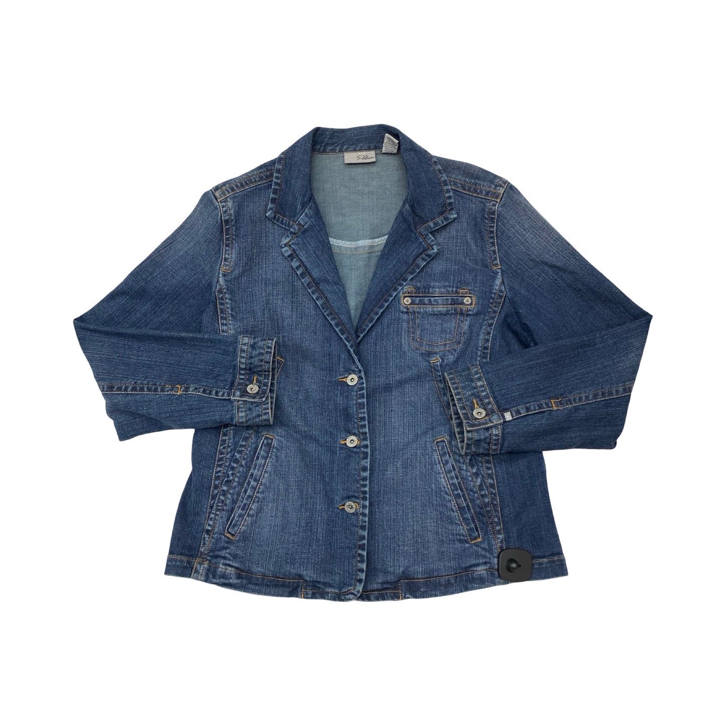Jacket Denim By Chicos In Blue Denim, Size:L
