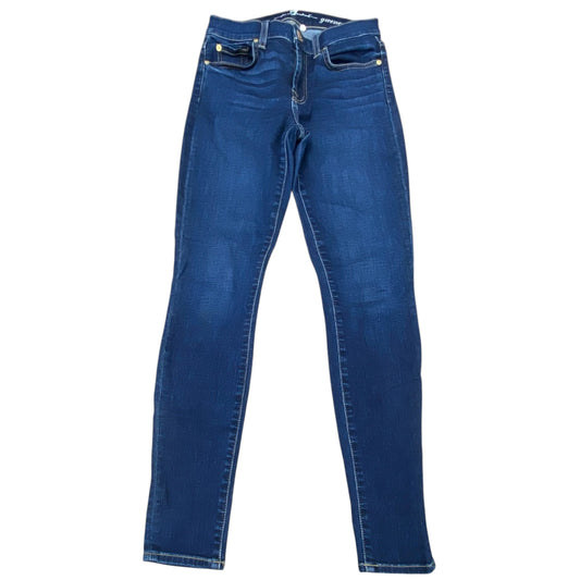 Jeans Skinny By 7 For All Mankind In Blue Denim, Size:0