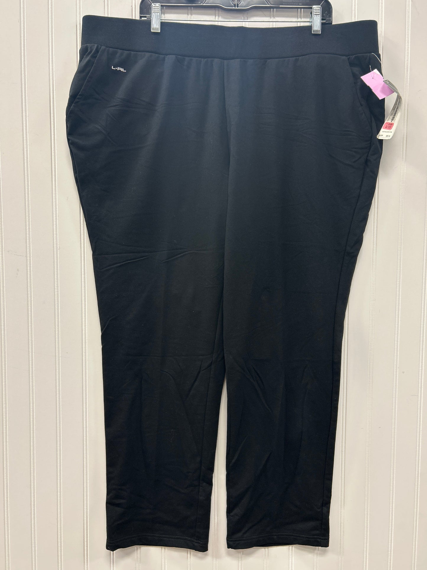 Pants Lounge By Lauren By Ralph Lauren In Black, Size:3X NWT