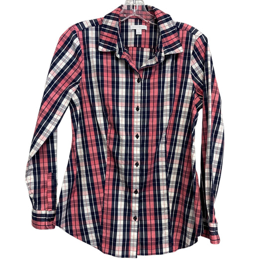 Top Ls By Charter Club In Plaid Pattern, Size:M