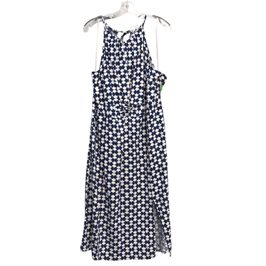 Dress Casual Maxi By Ava & Viv In Blue & White, Size:1X