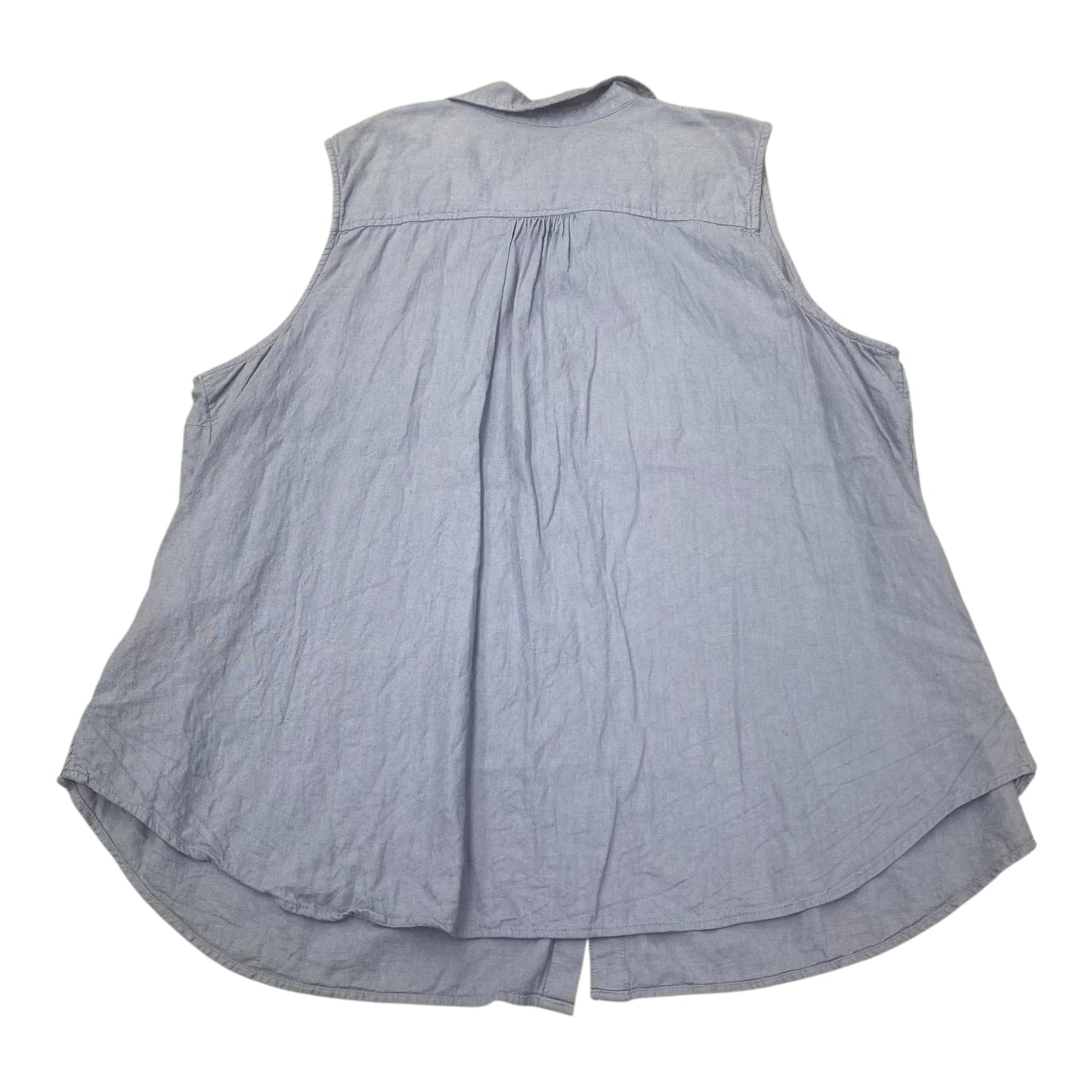 Top Sleeveless By Croft And Barrow In Blue, Size:3X
