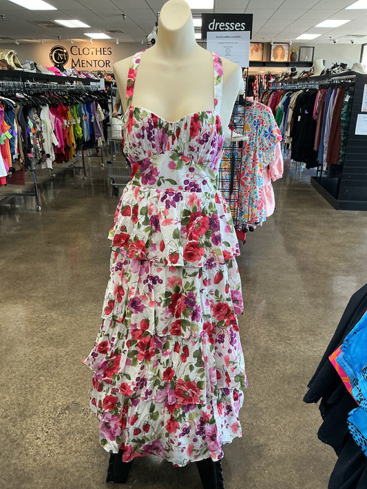 Dress Casual Maxi By Abercrombie And Fitch In Floral Print, Size:Mp