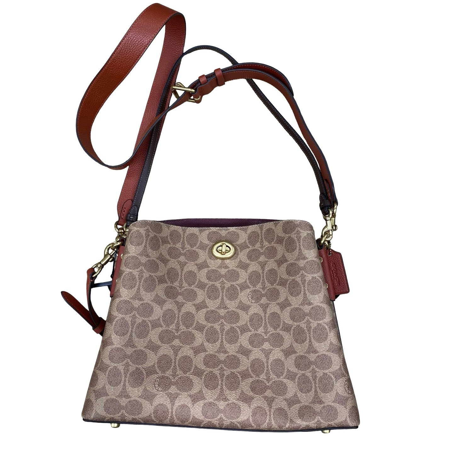 Handbag Designer By Coach In Brown, Size:Medium