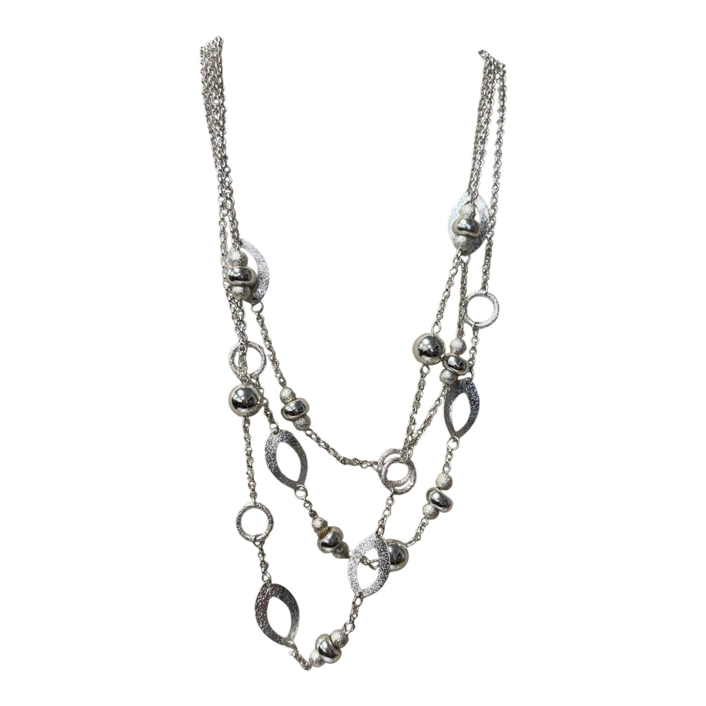 Necklace Lariat & Y-Drop By Apt 9 In Silver