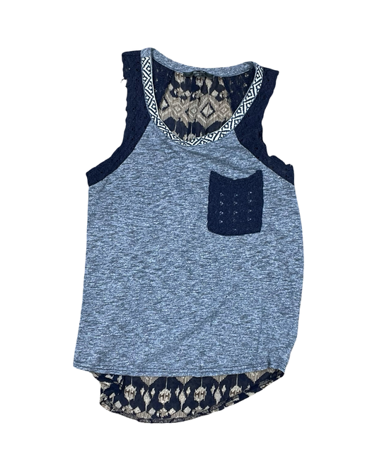 Top Sleeveless By Miss Me In Blue, Size:S