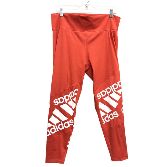 Athletic Pants By Adidas In Orange, Size:2X