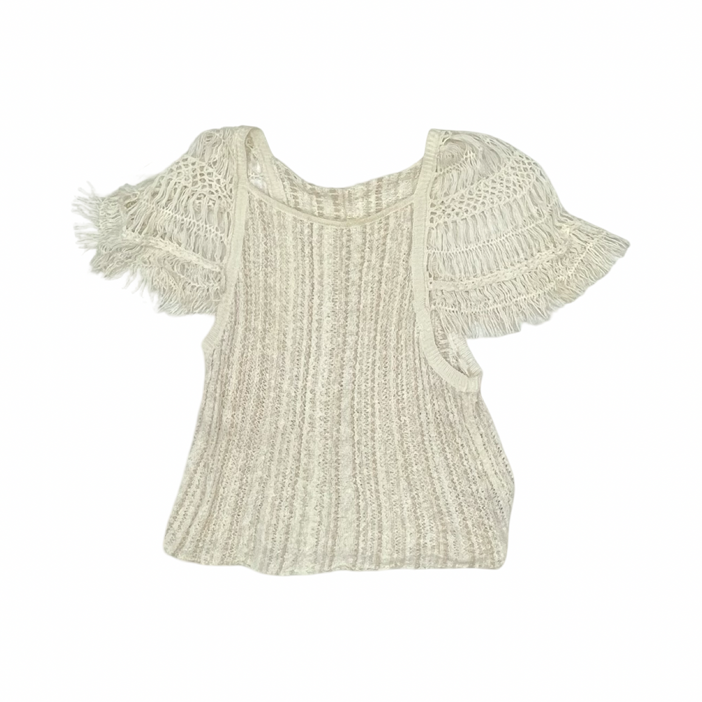 Sweater Ss By Free People In Cream, Size:S