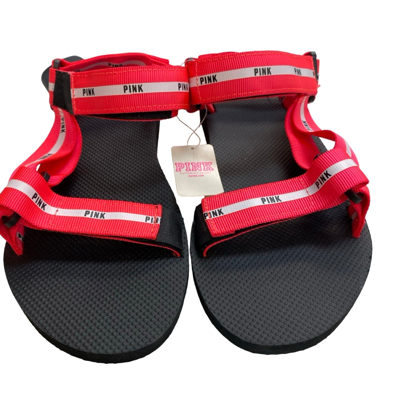Sandals Flats By Pink In Multi, Size:9.5