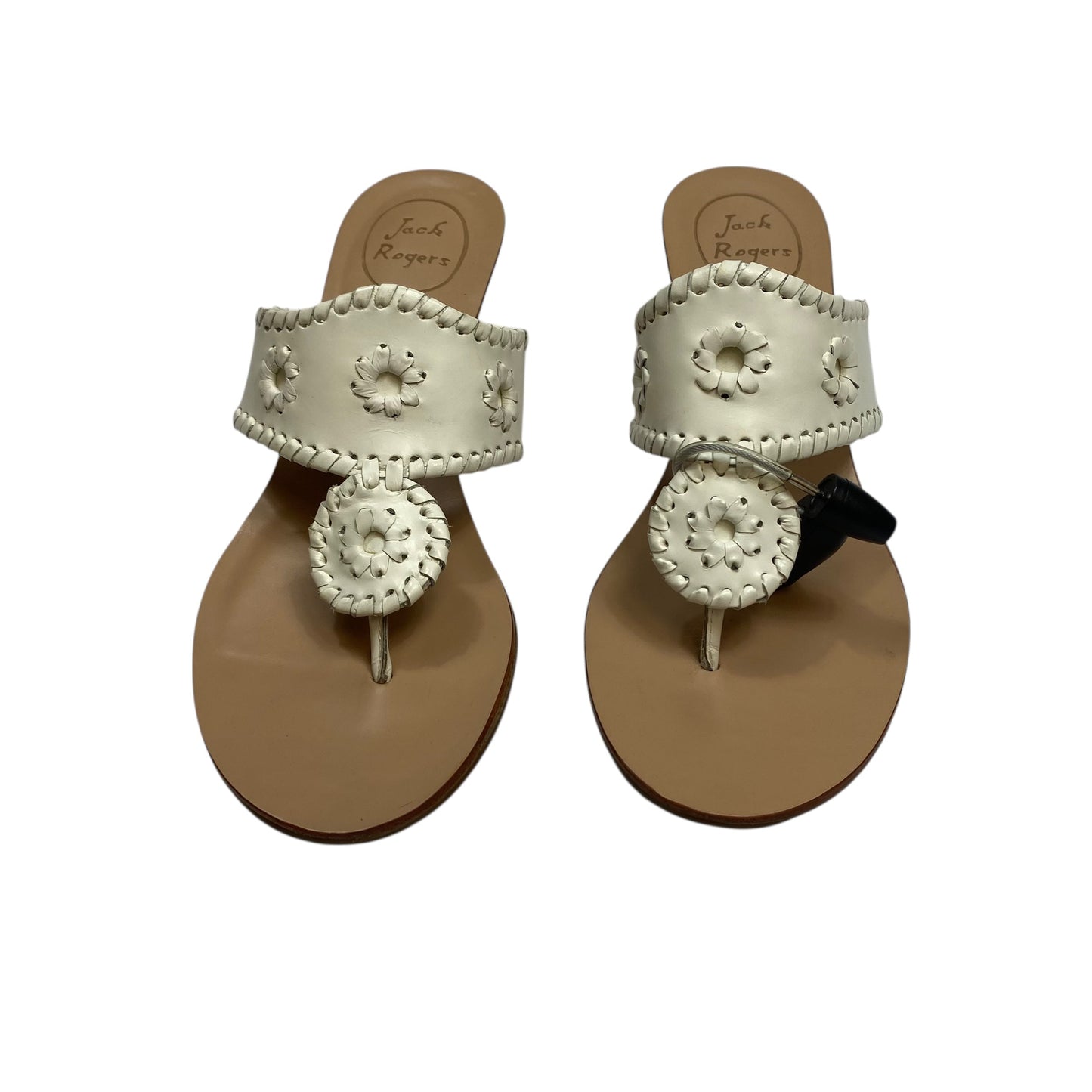 Sandals Designer By Jack Rogers In White, Size:6.5