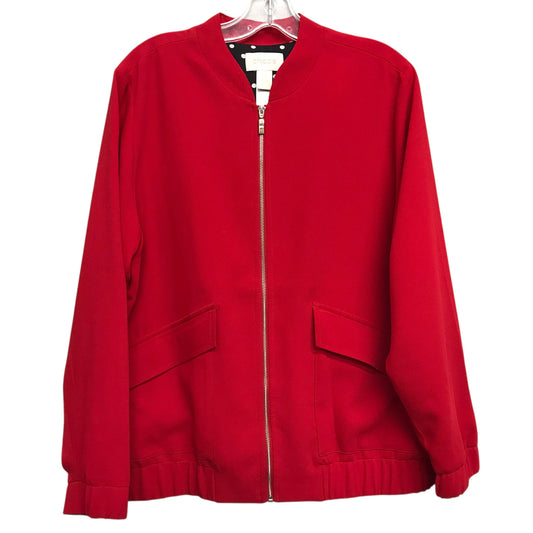 Jacket Other By Chicos In Red, Size:L