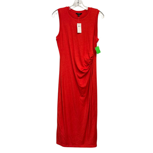 Dress Casual Midi By Banana Republic In Red, Size:S