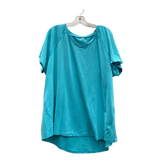 Athletic Top Ss By Jockey In Teal, Size:2X