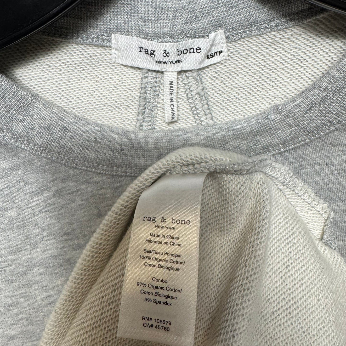 Icon French Cotton-terry Mini Dress By Rag And Bone In Light Gray, Size: Xs