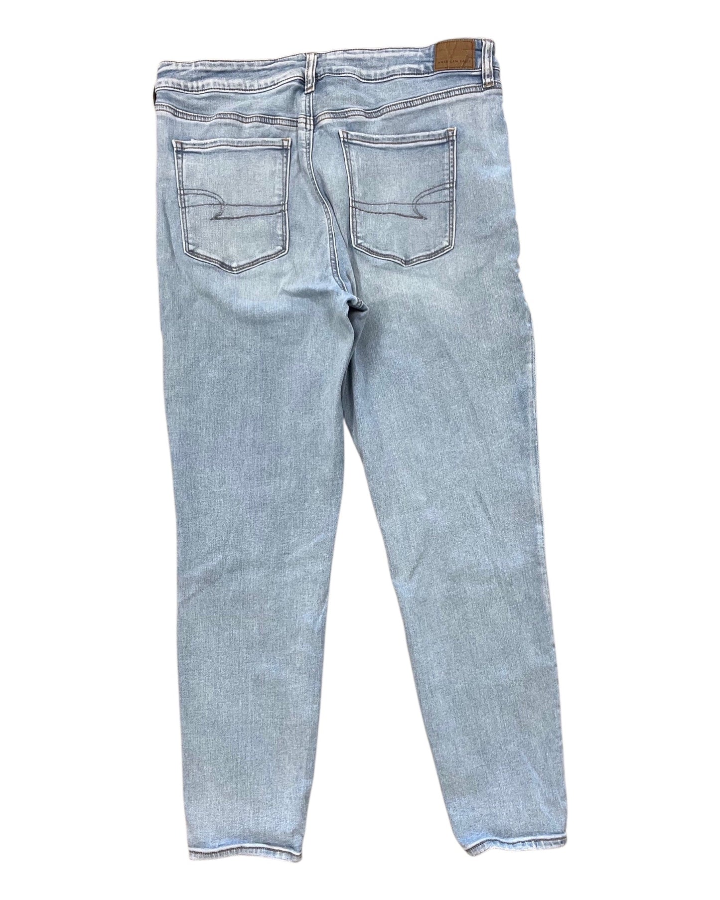 Jeans Skinny By American Eagle In Blue Denim, Size:18