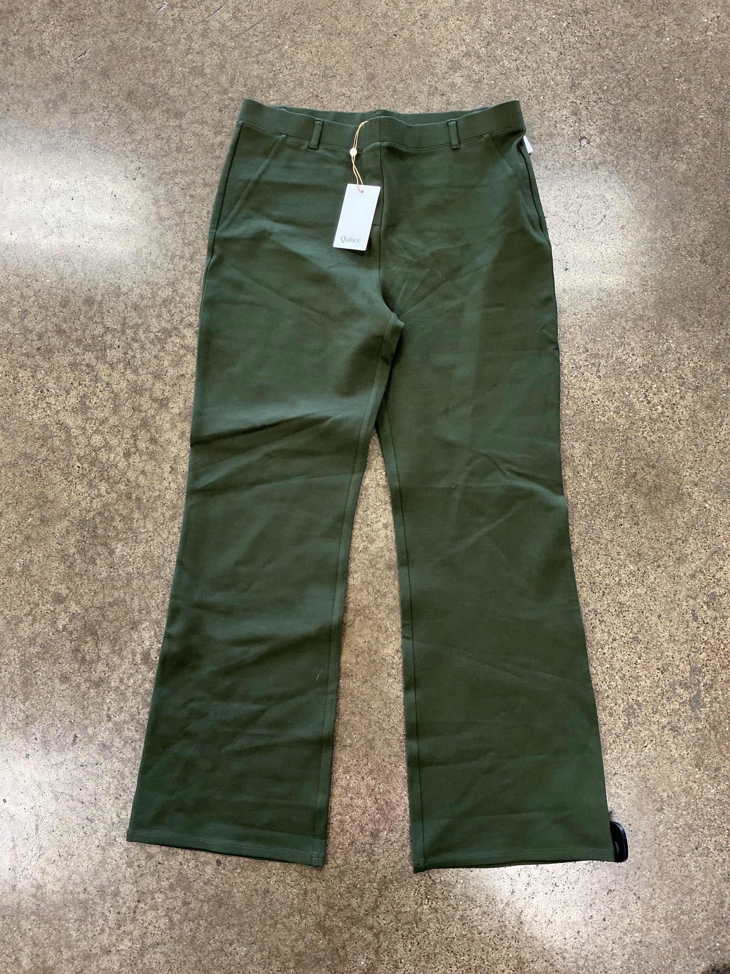 Pants Wide Leg By Quince In Green, Size:L