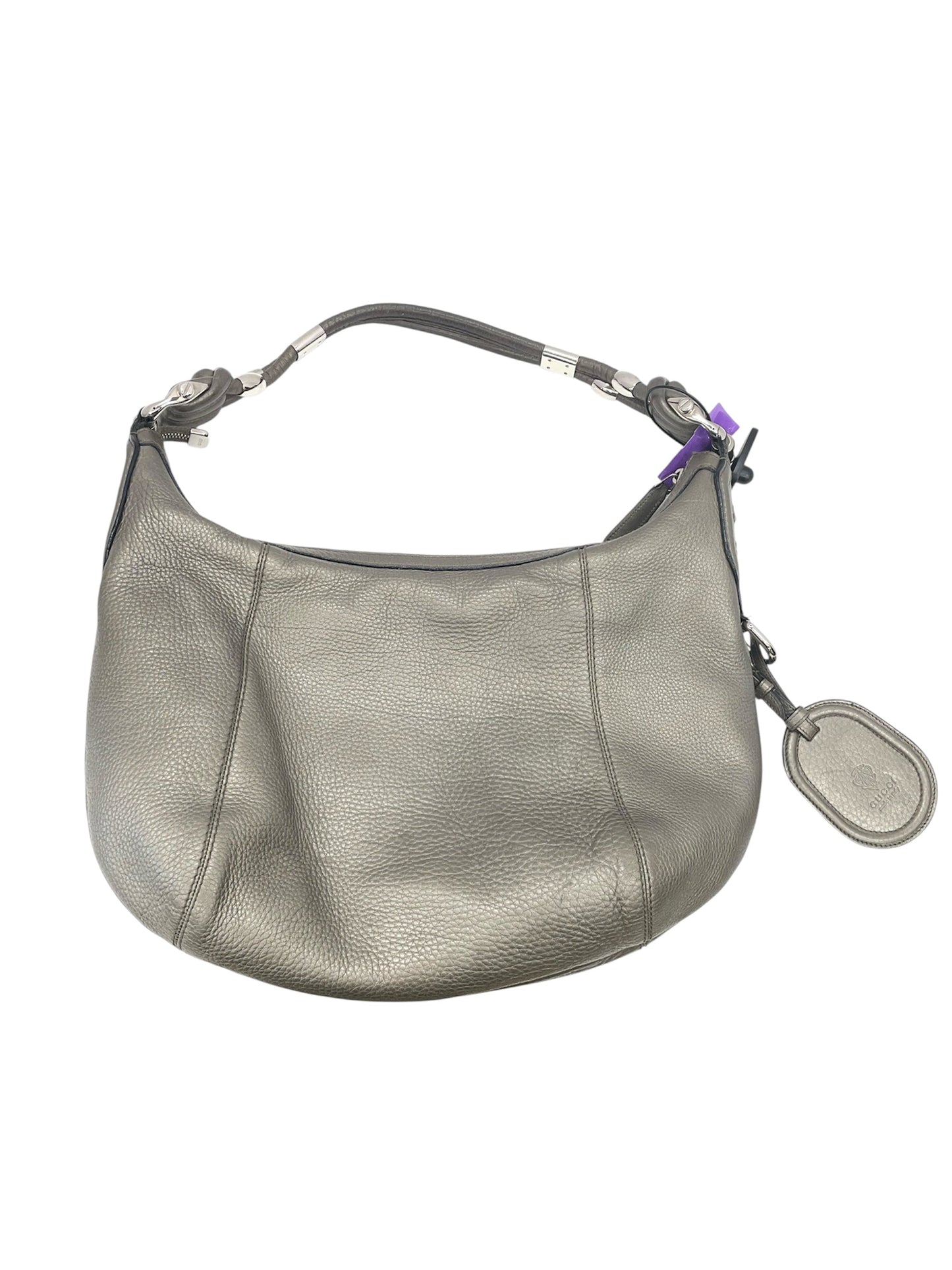 Handbag Luxury Designer By Gucci In Grey, Size:Large