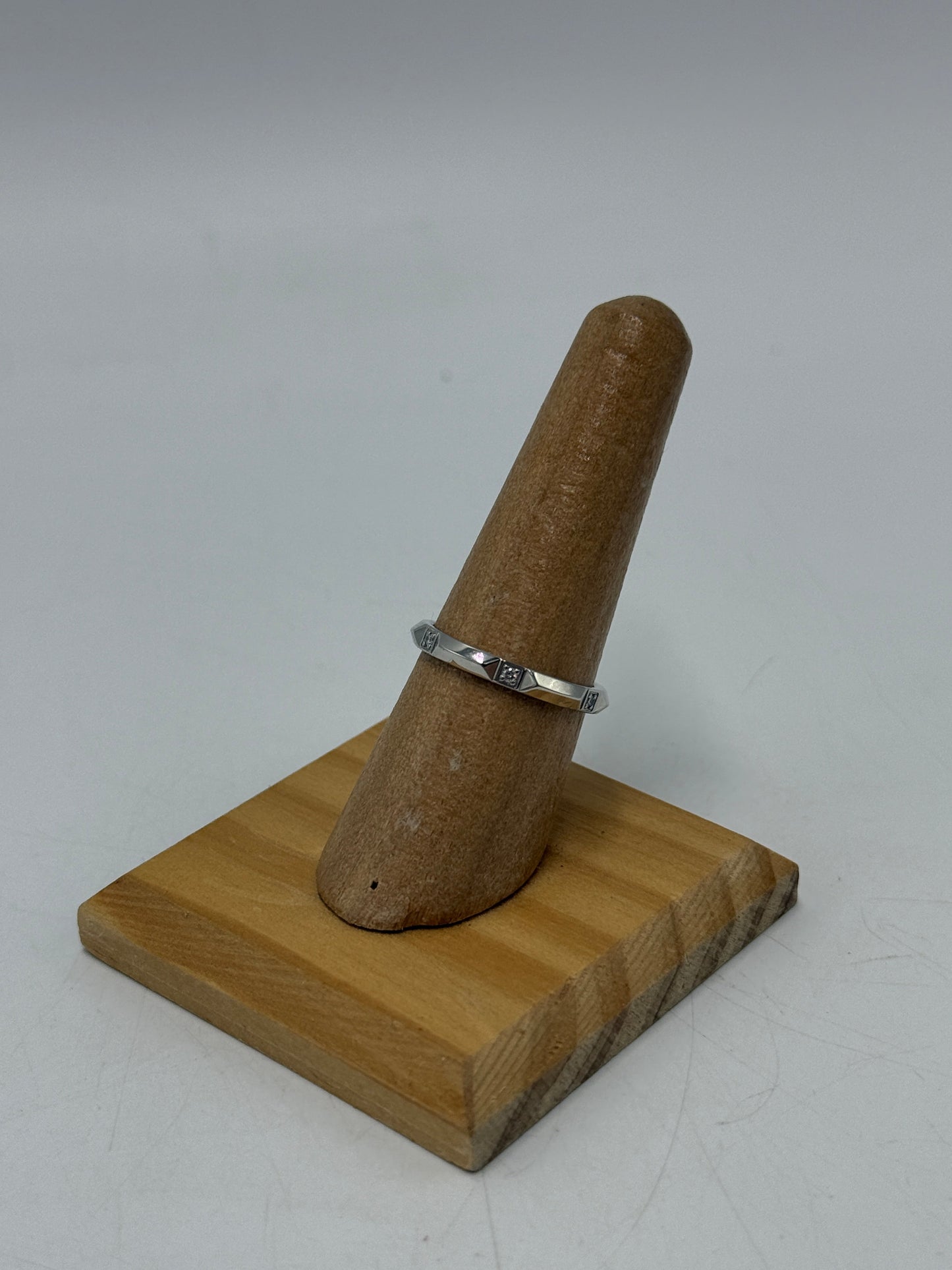 Tiffany And Company Platinum True Band Diamond Luxury Ring, Size: 7