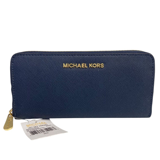 Wallet Designer By Michael Kors In Navy, Size:Large