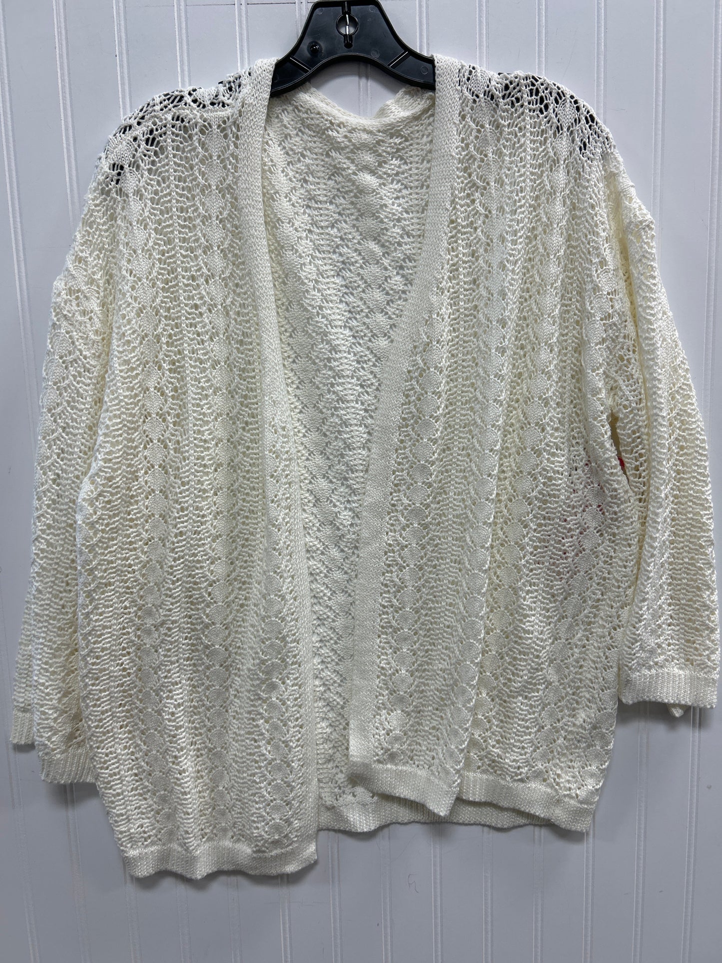 Sweater Cardigan By Clothes Mentor In Cream, Size:S