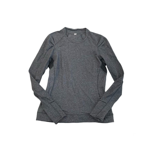 Athletic Top Ls Collar By Lululemon In Grey, Size:12