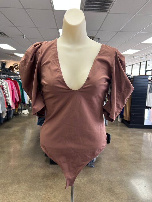 Bodysuit By Free People In Brown, Size:M