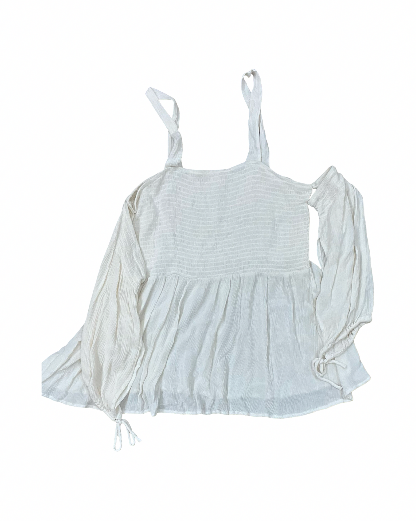 Top 3/4 Sleeve By Charming Charlie In Cream, Size:Xl