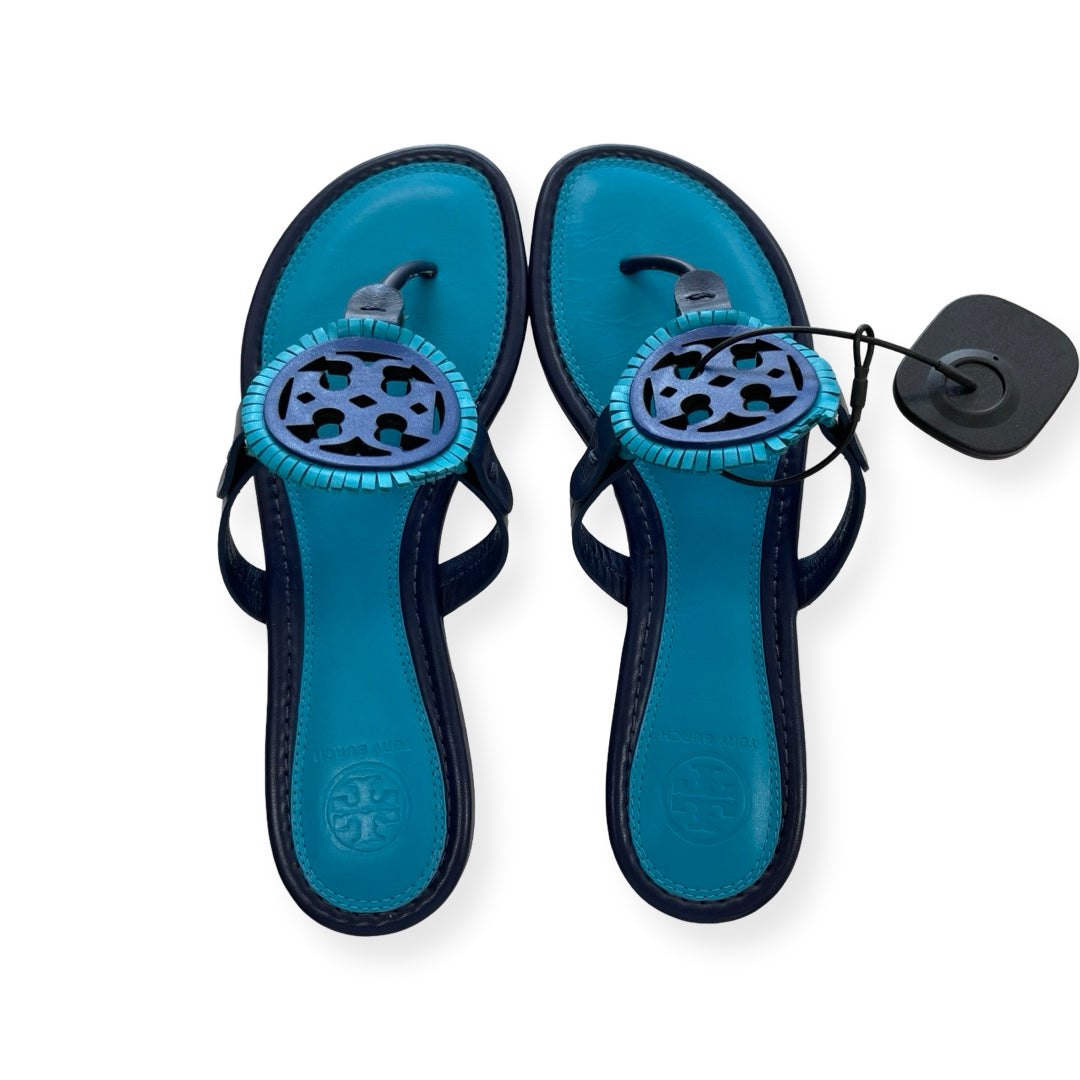 Sandals Designer By Tory Burch In Blue, Size:7.5