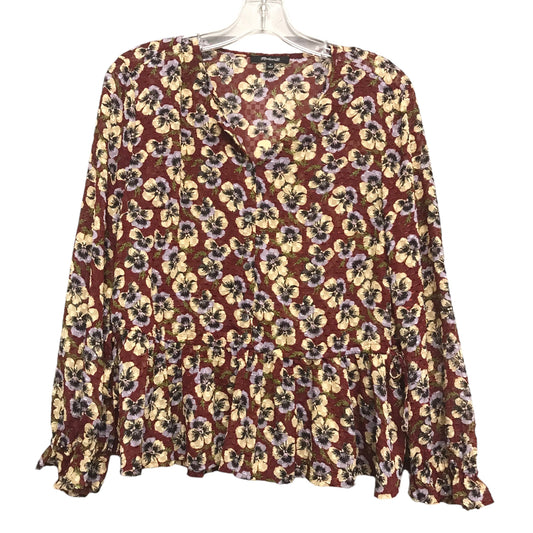 FLORAL PRINT TOP LS by MADEWELL Size:M