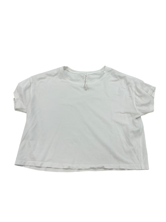 Athletic Top Ss By Lululemon In White, Size:6