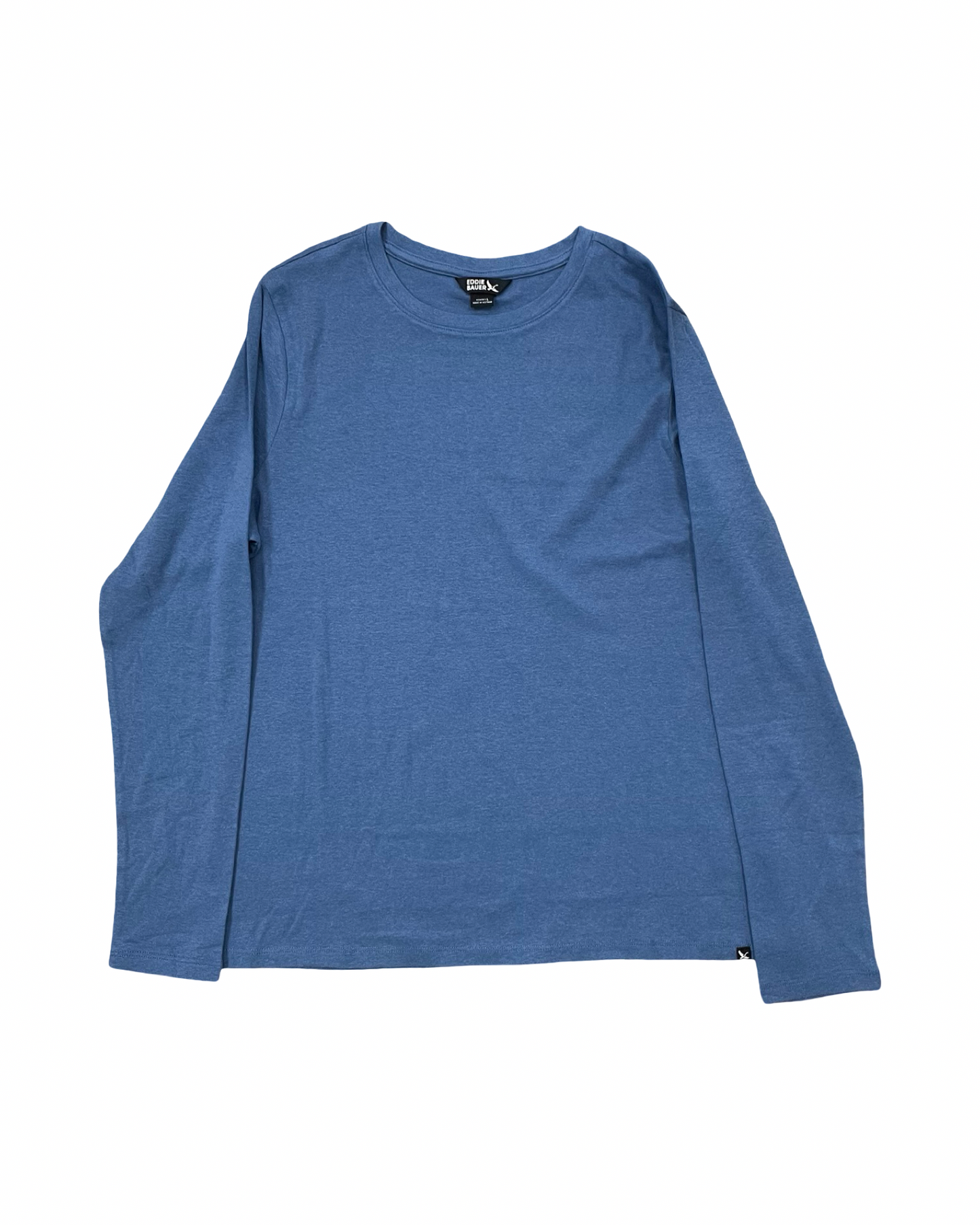 Top Ls Basic By Eddie Bauer In Blue, Size:L