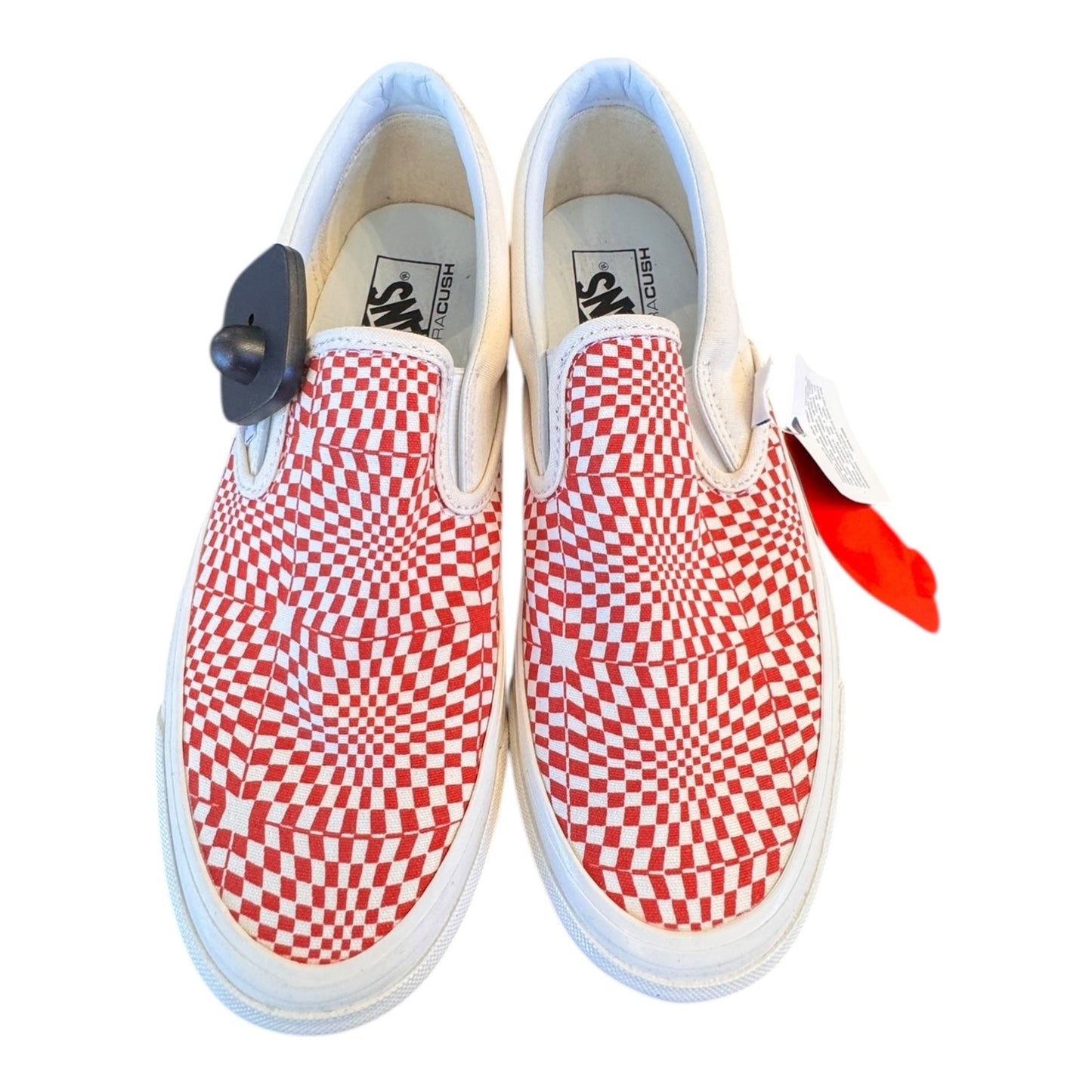 Shoes Sneakers By Vans In Cream & Red, Size:9.5