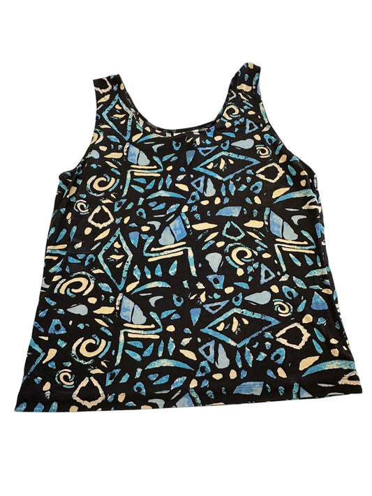 Tank Top By Chicos In Blue & Tan, Size:L