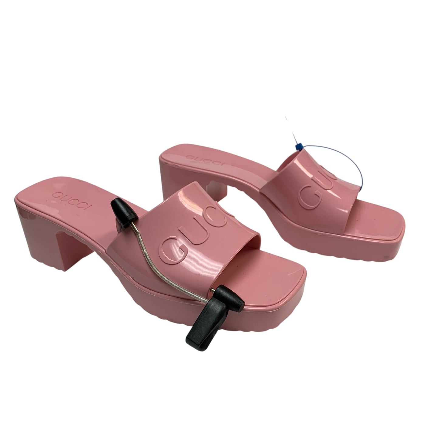 Sandals Luxury Designer By Gucci In Pink, Size: 8