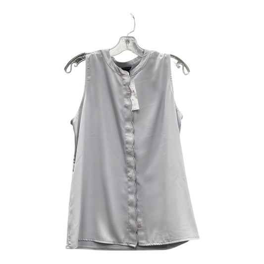Top Sleeveless By Ann Taylor In Grey, Size:L