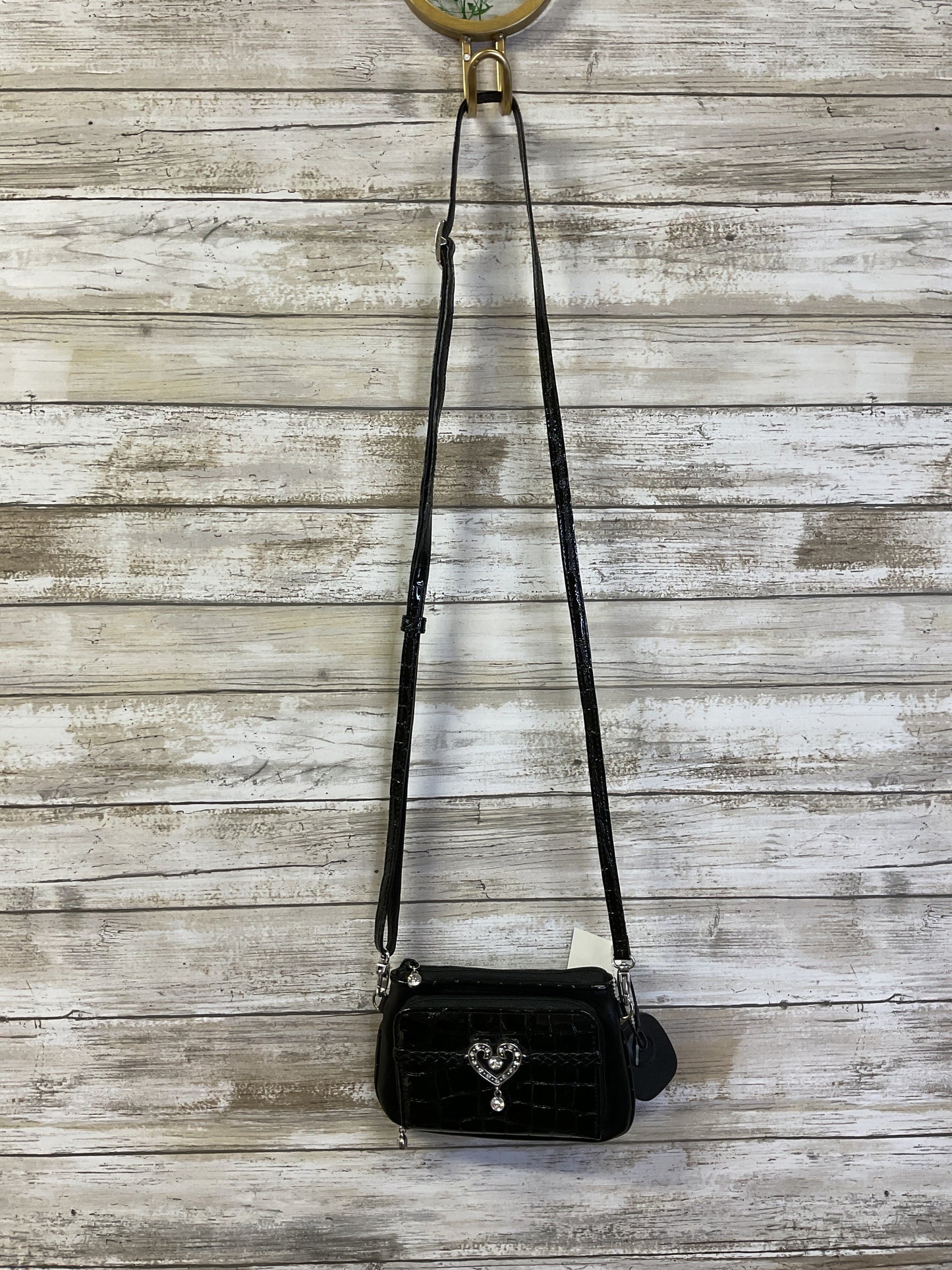 Crossbody Leather By Brighton In Black, Size:Medium