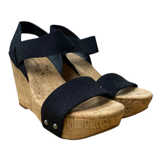 SANDALS HEELS WEDGE by LUCKY BRAND In BLACK, Size: 7.5