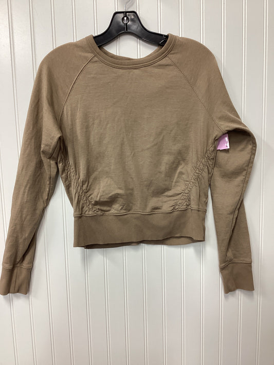 Athletic Top Ls Collar By Athleta In Brown, Size:Xs