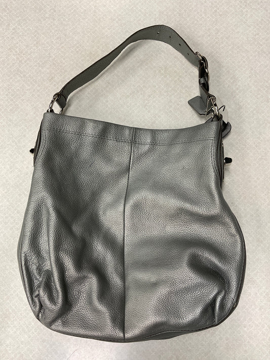 Handbag Designer By Coach In Silver, Size:Medium