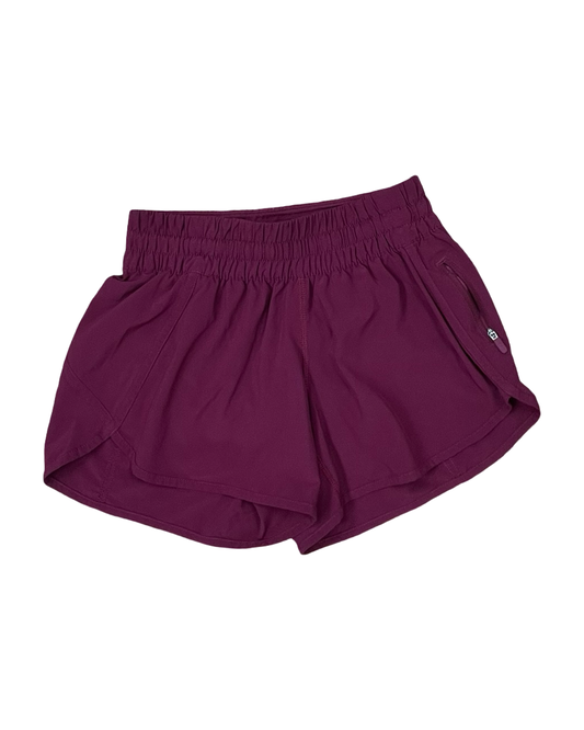 Athletic Shorts By Lululemon In Maroon, Size:6