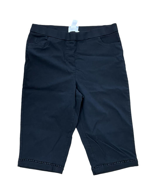 Pants Cropped By Alfred Dunner In Black, Size:16