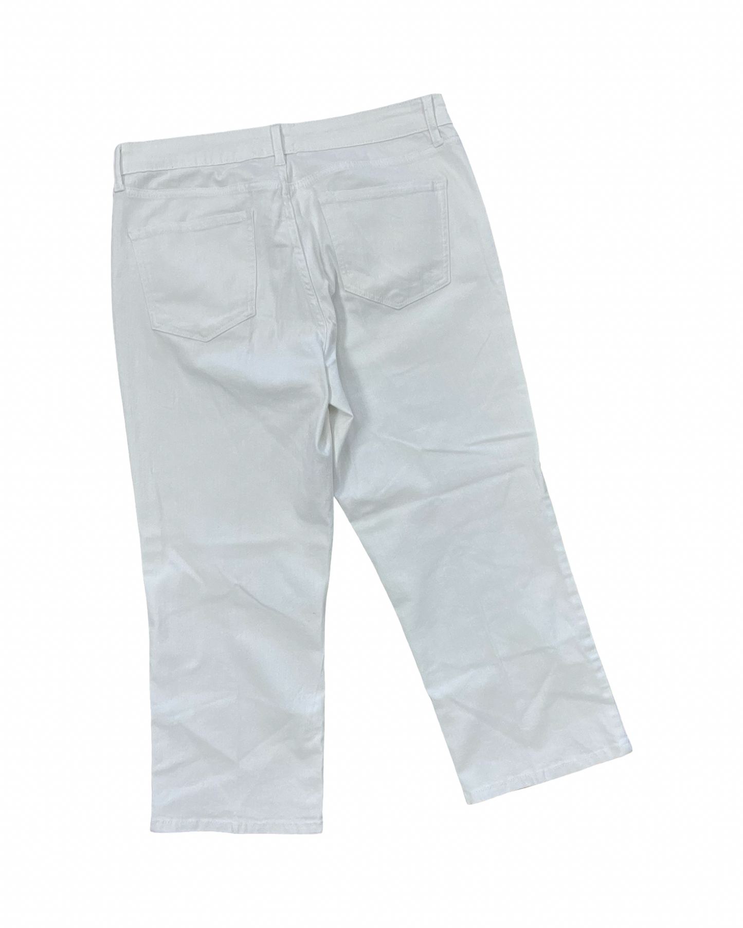 Jeans Cropped By Nine West In White Denim, Size:10