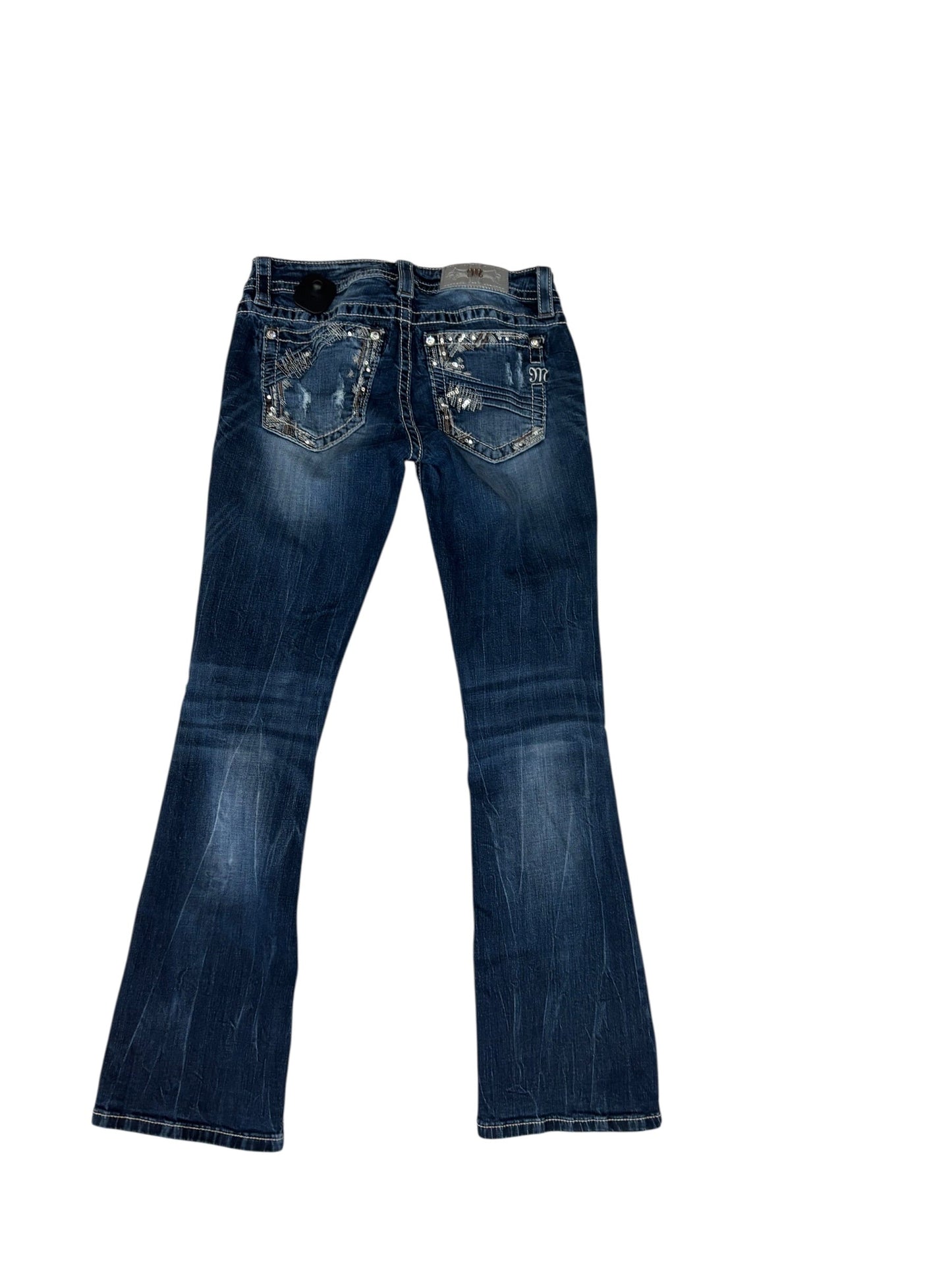 Jeans Boot Cut By Miss Me In Blue Denim, Size:6