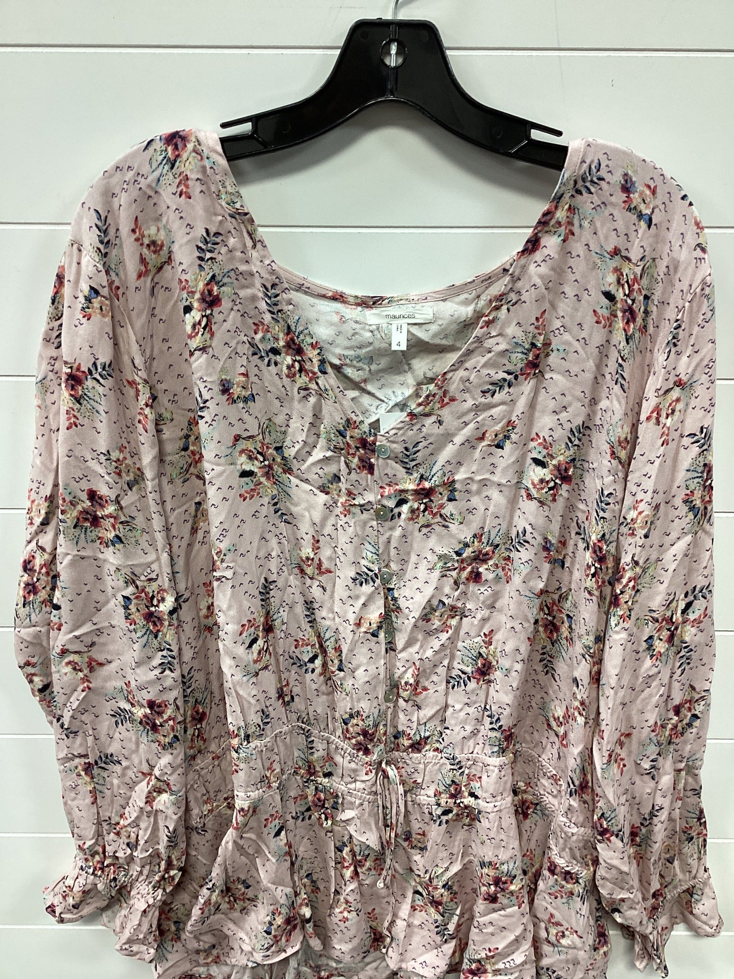 Top Ls By Maurices In Pink, Size:4X