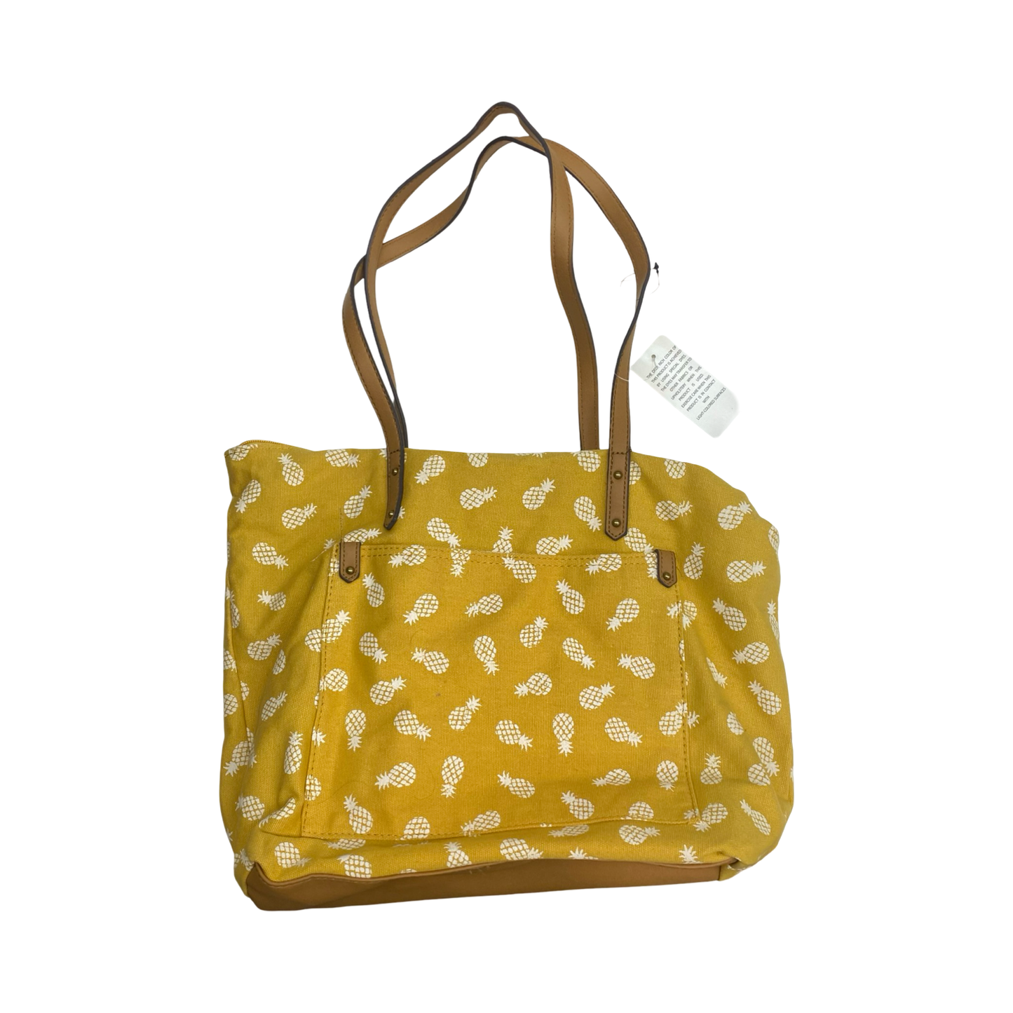 Handbag By Sonoma In Yellow, Size:Medium